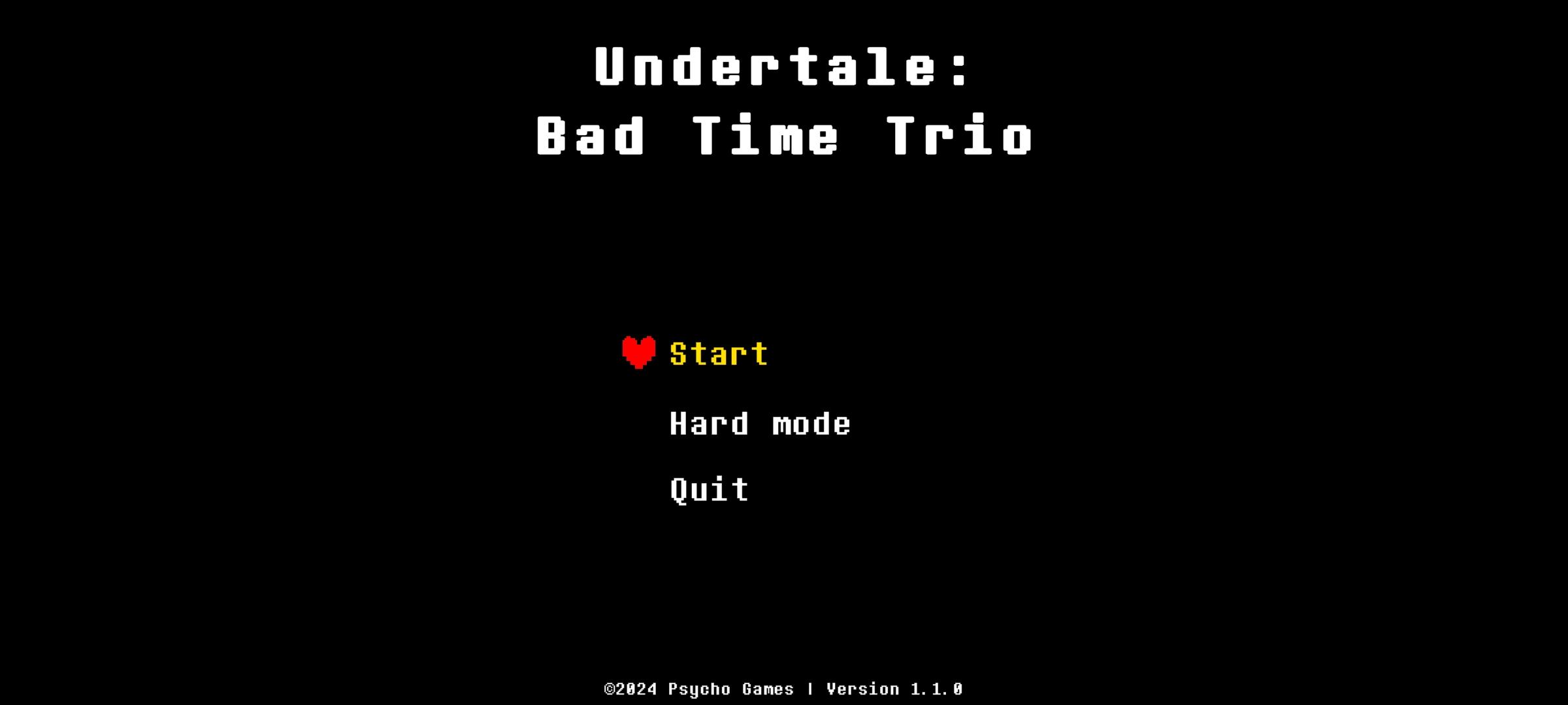 Screenshot of Undertale Bad Time Trio