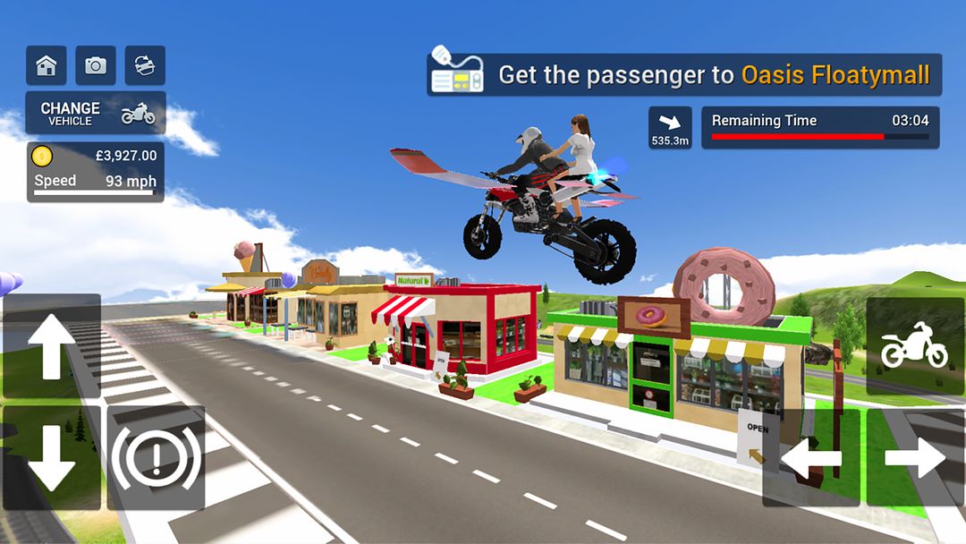 Screenshot of Flying Motorbike Simulator