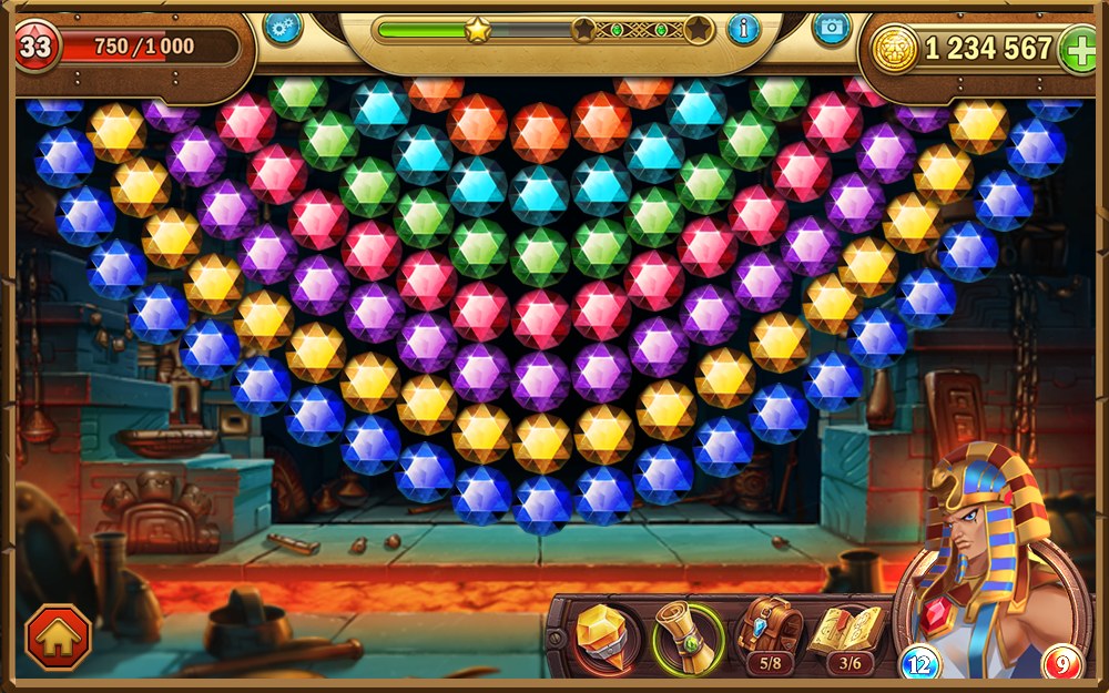 Egyptian Pharaoh Bubble Shoote Game Screenshot