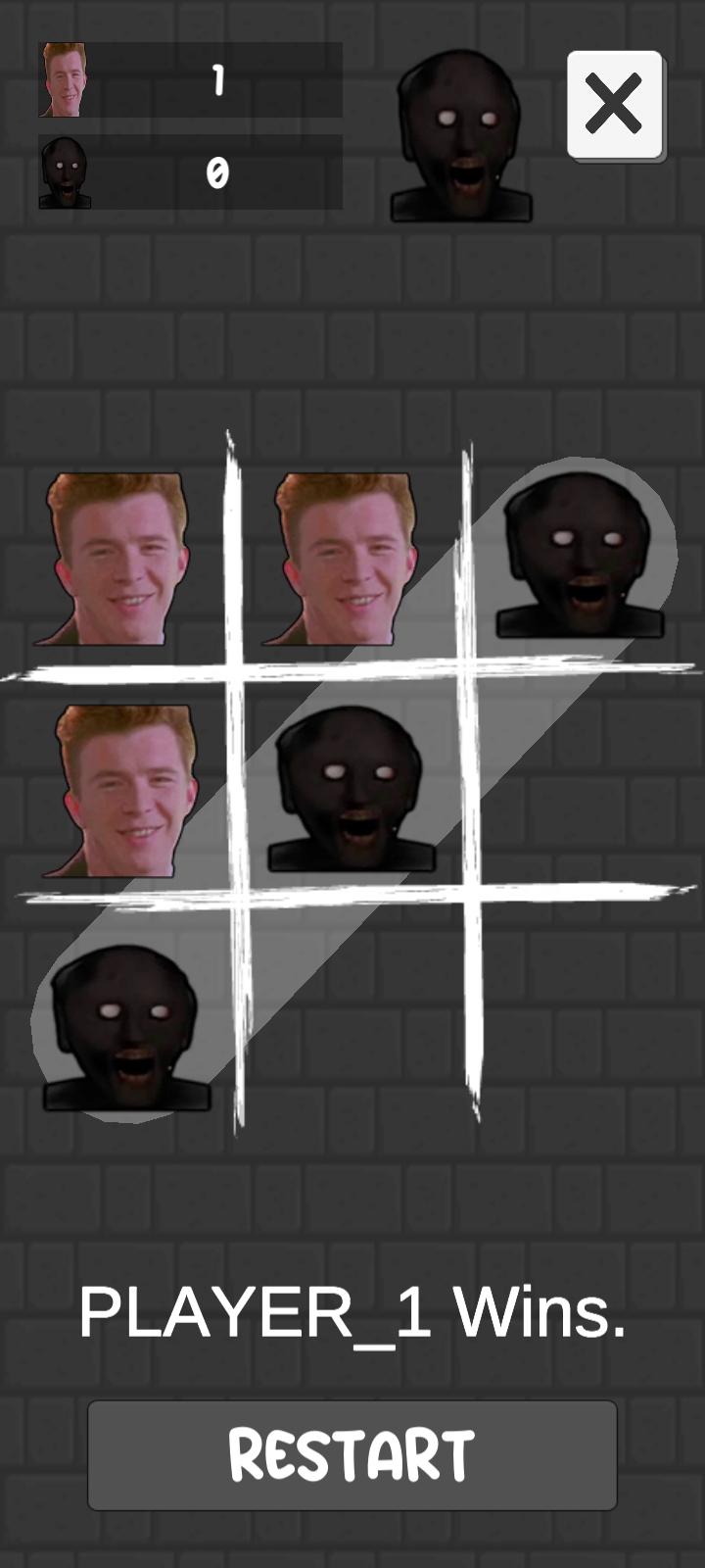 Captura de Tela do Jogo Meme Face Tic Tac Toe