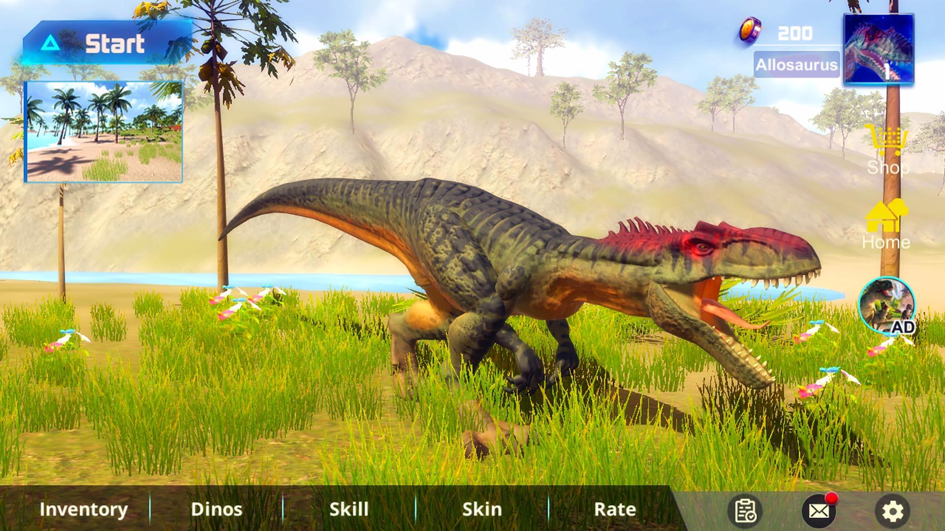 Dino Simulator: Allosaurus Game Screenshot