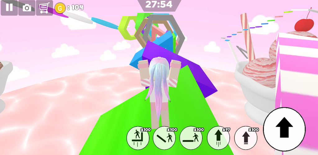 Ice cream swirl parkour girl ภาพหน้าจอเกม