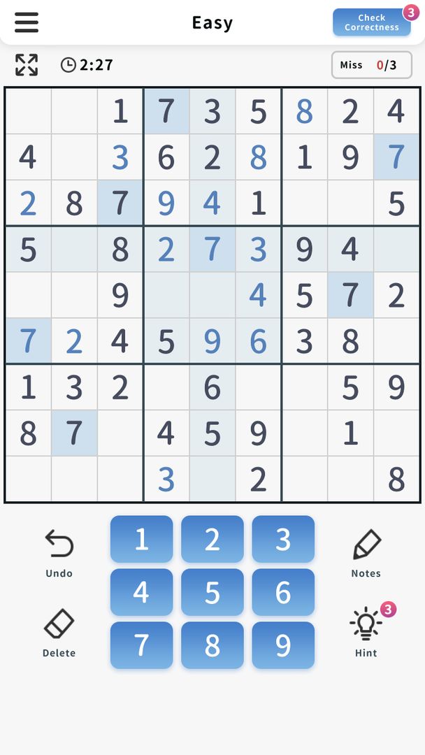 Sudoku - Sudoku puzzle game 게임 스크린 샷