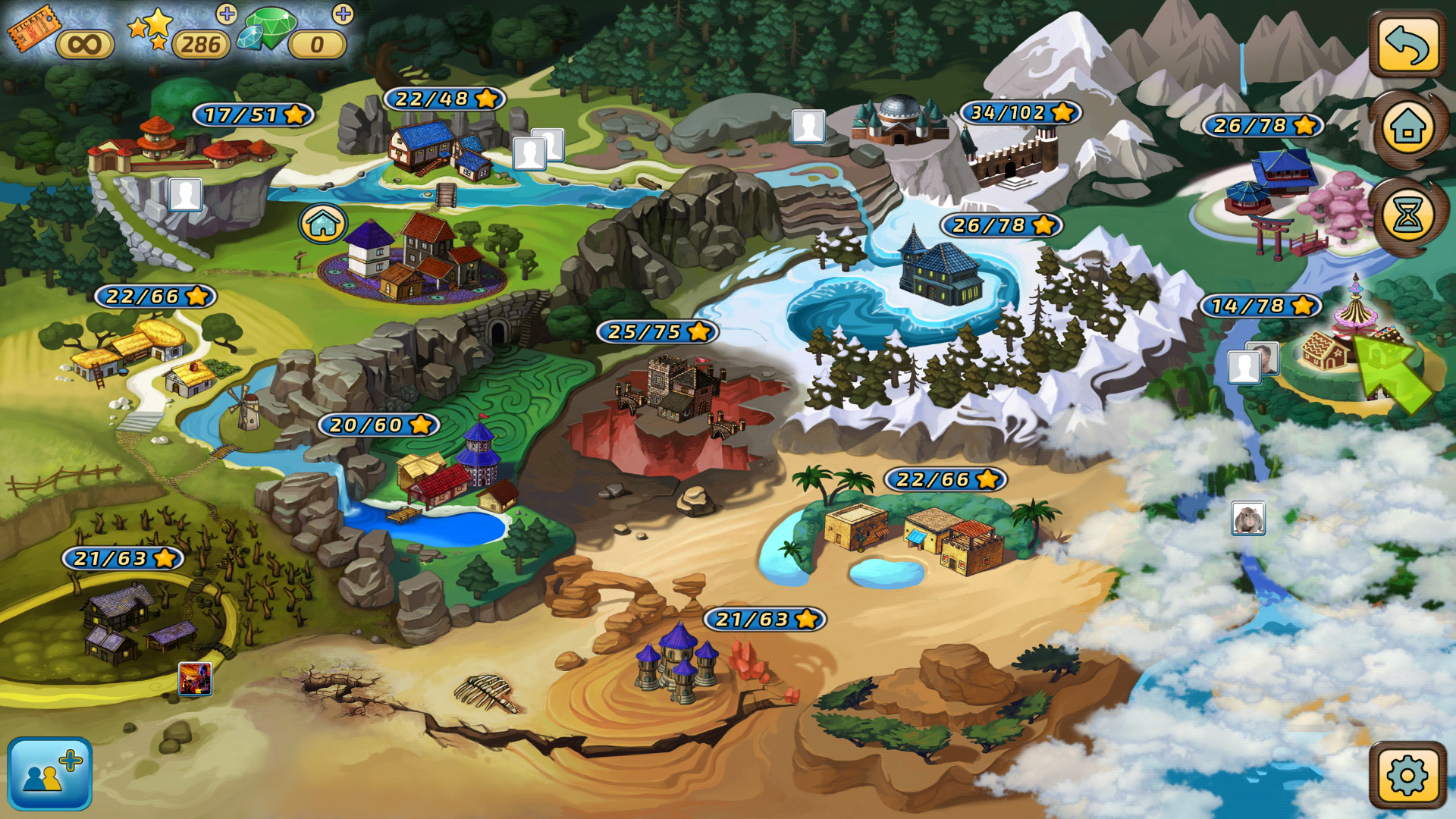 Mahjong Village Game Screenshot