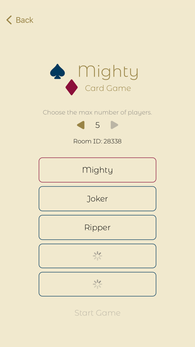 Mighty Card Game Game Screenshot