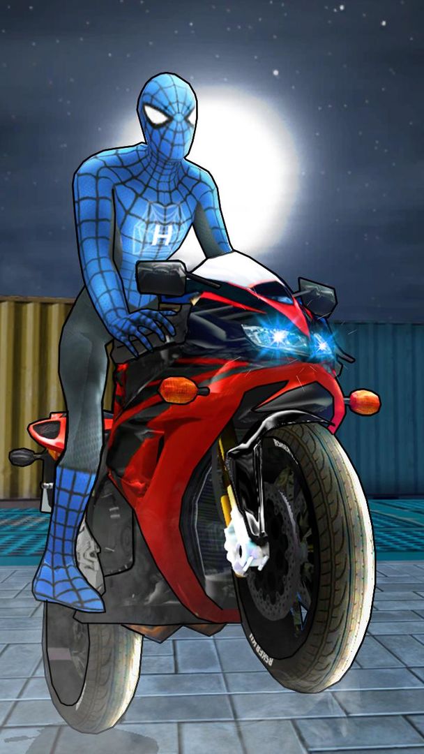 Screenshot of Spider Hero Racing : Bike Edition