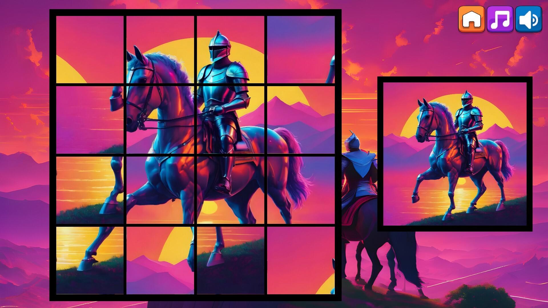 OG Puzzlers: Synthwave Knights screenshot game