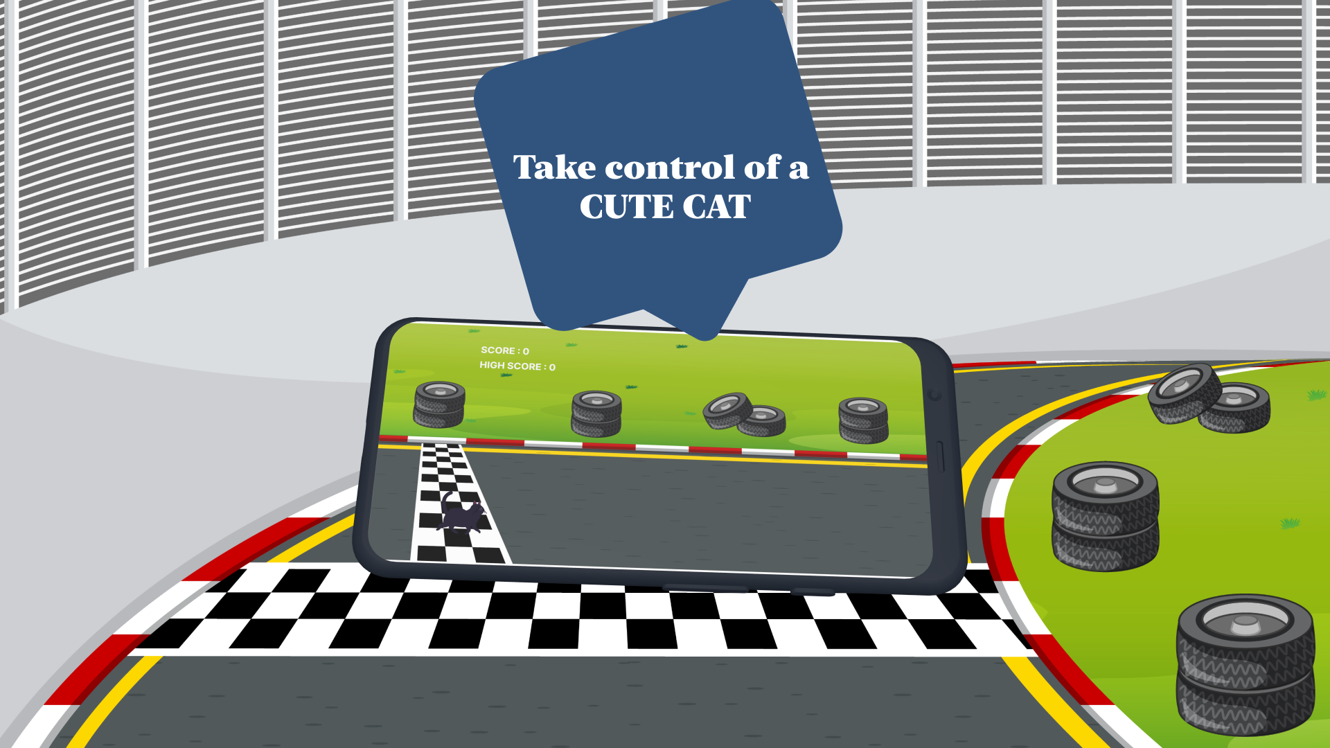 Cuplikan Layar Game Race Cat Race