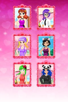 Anime Date Dress Up Girls Game Game Screenshot