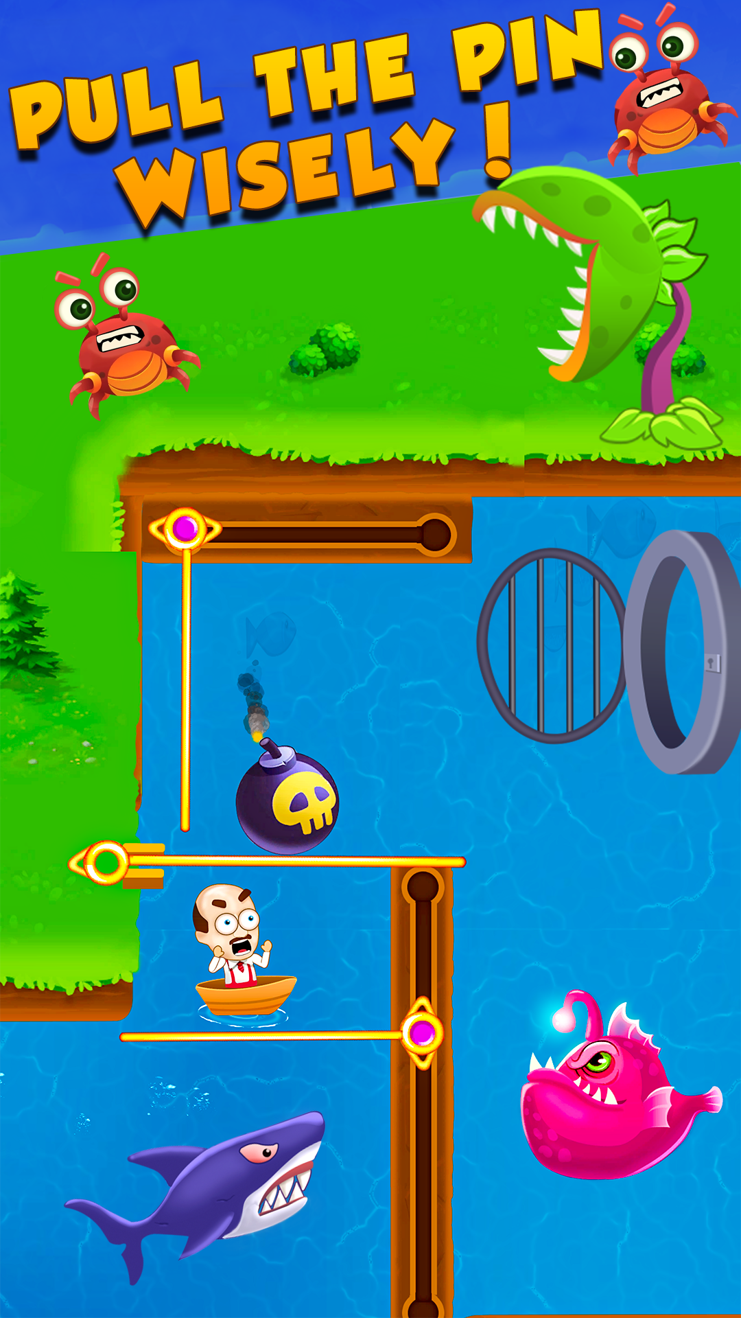 Pull the Pin - Save Daddy Game Screenshot