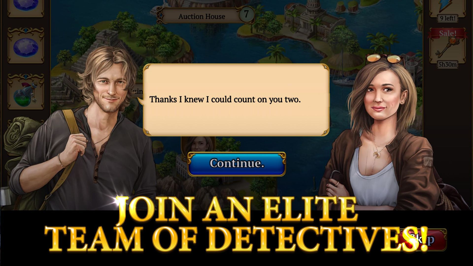 Screenshot of Treasure Match 3: Free Gem Matching Adventure Game
