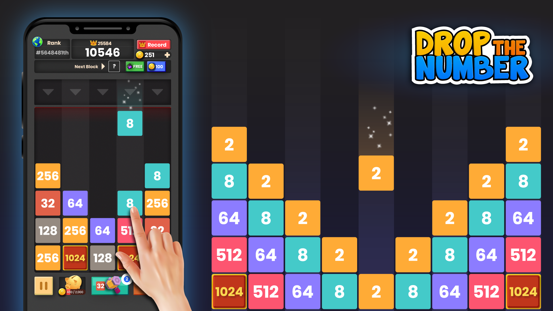 Drop & Merge: Number Puzzle 2048 android iOS-TapTap