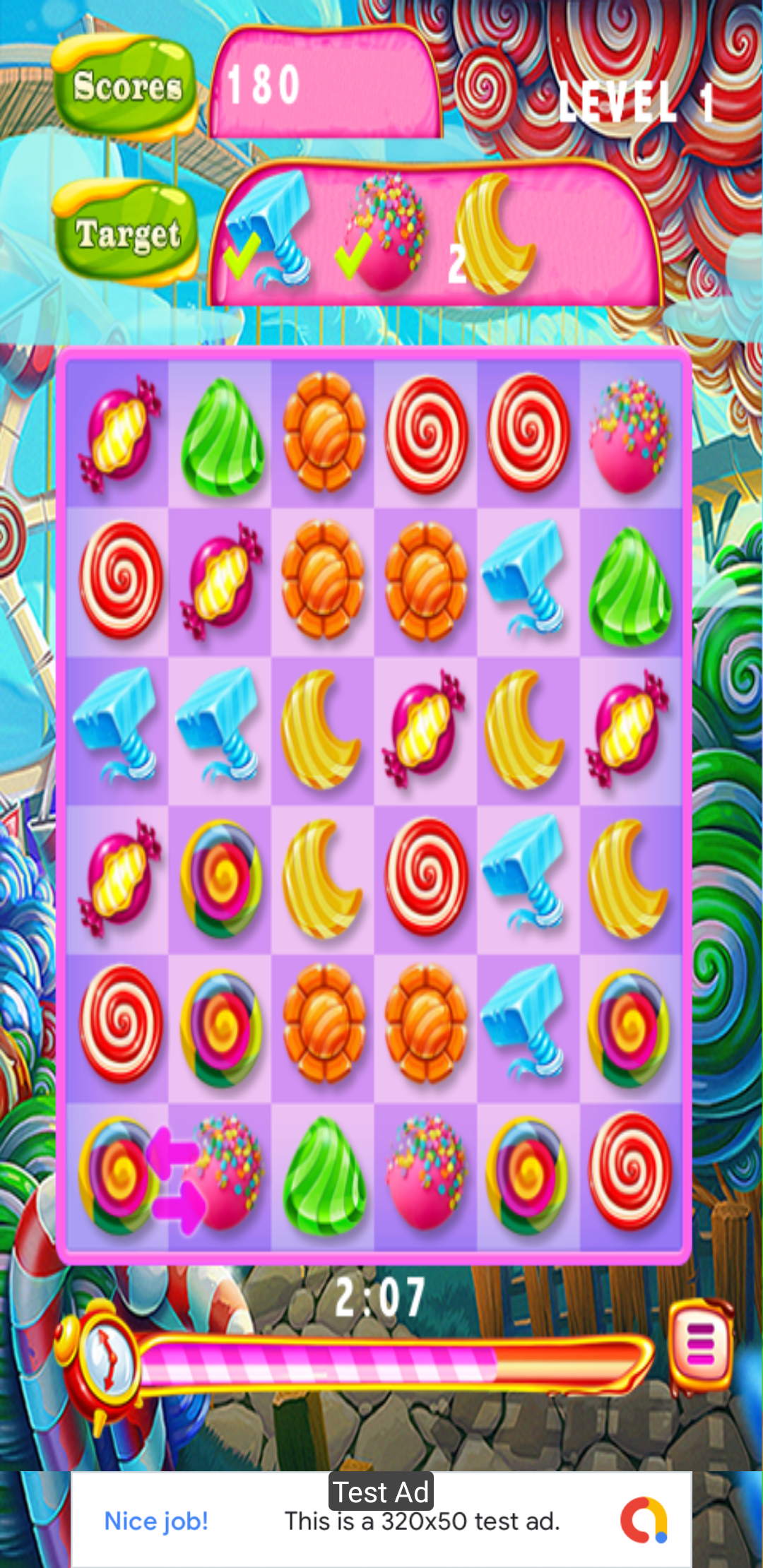 Cuplikan Layar Game Classic Candy