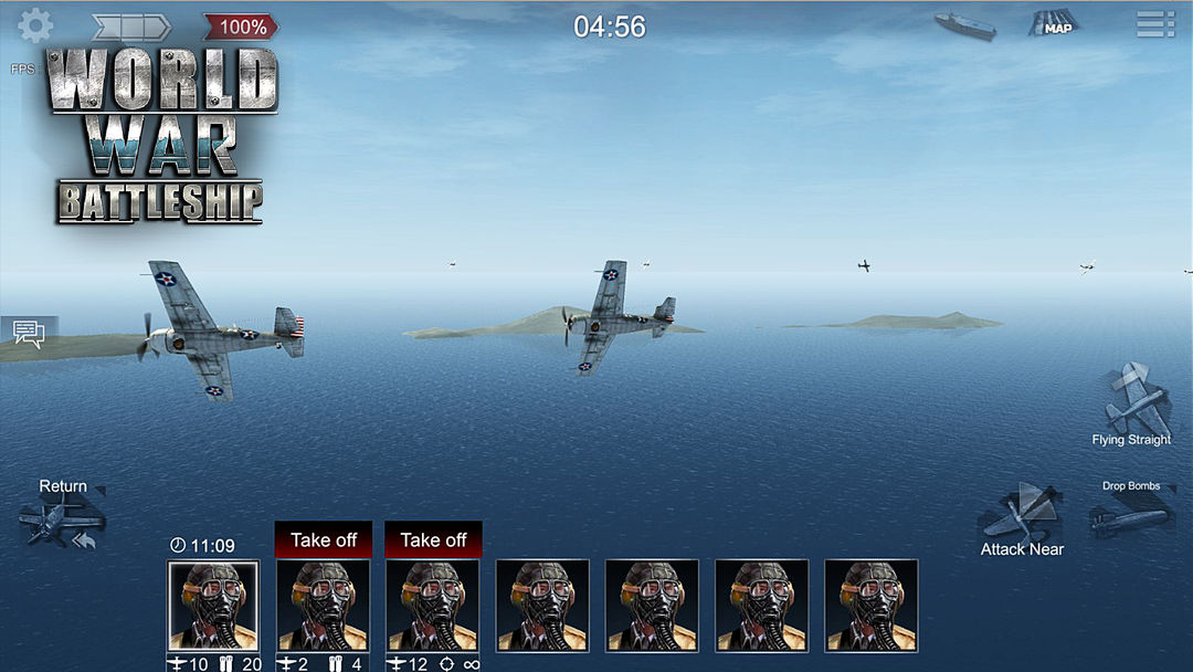 세계 대전:전함(WWB)- 해군비행비행기스트라이크액션 슈팅게임 게임 스크린 샷
