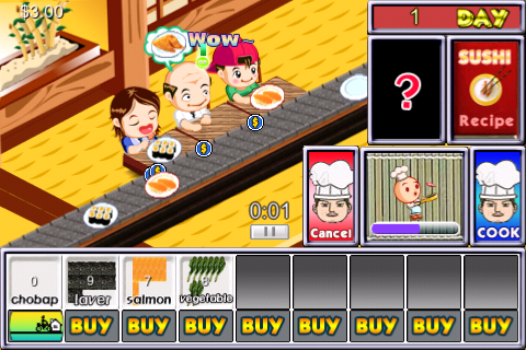 Sushi Tycoon Lite Game Screenshot