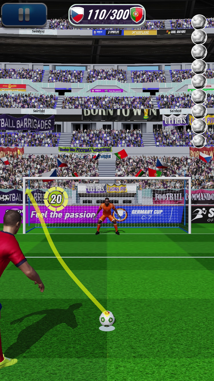 Euro Penalty Flick Soccer ภาพหน้าจอเกม
