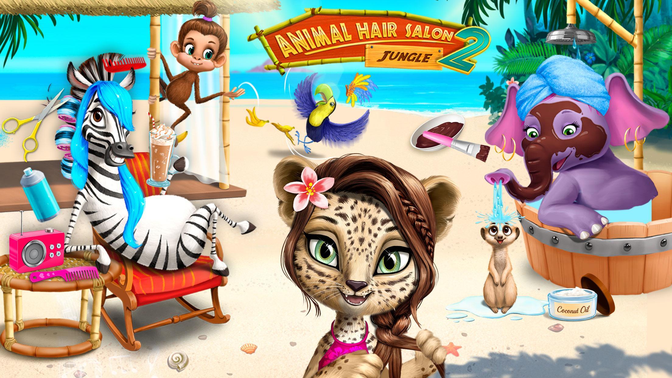 Jungle Animal Hair Salon 2 Game Screenshot