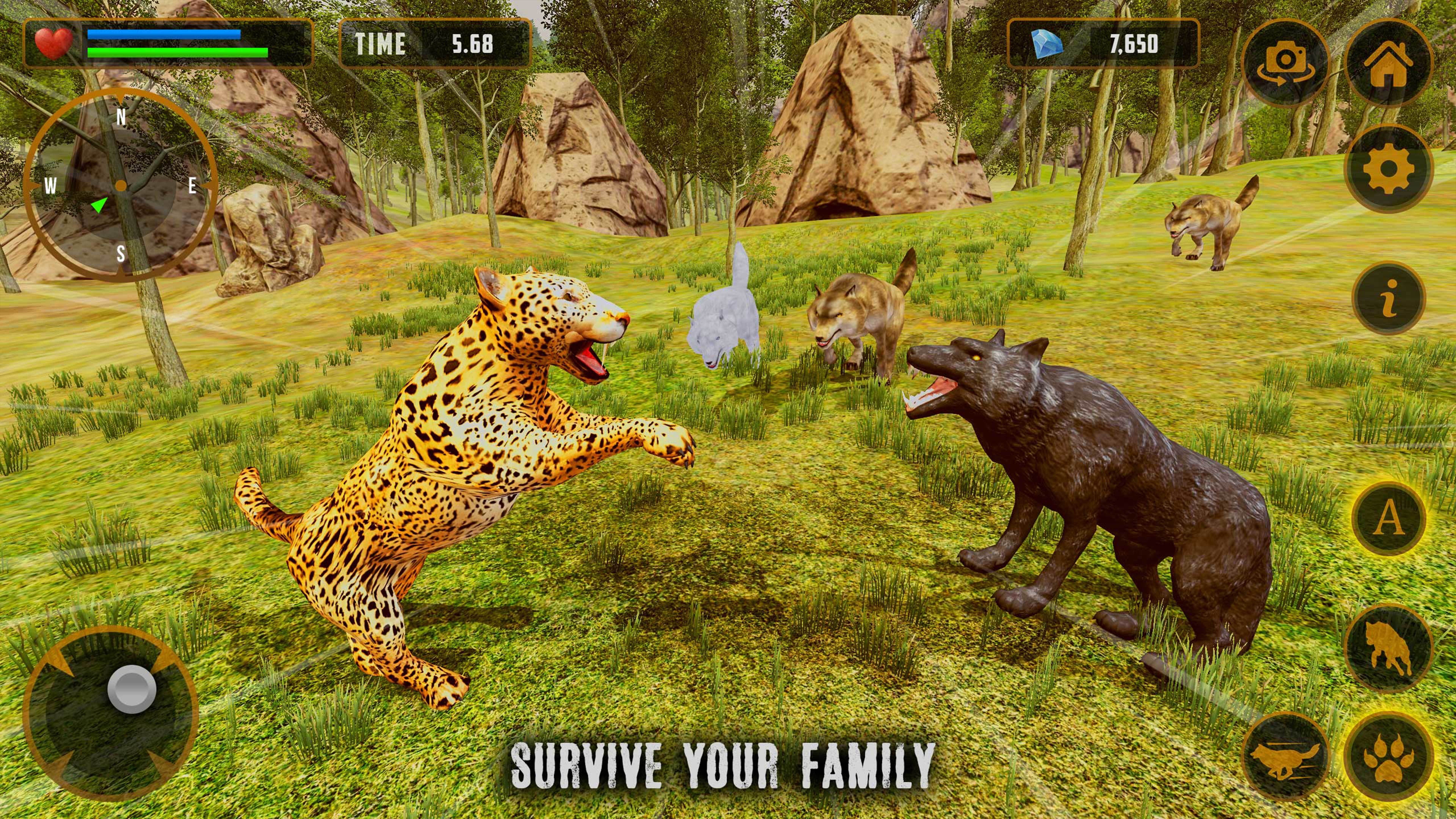 Wild Wolf Simulator Wolf Games ภาพหน้าจอเกม