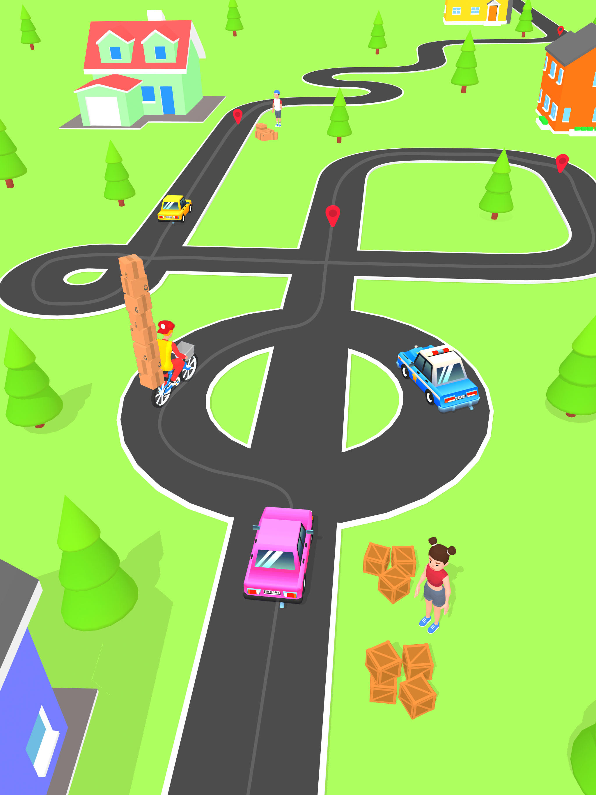 Pizza Delivery Game: Bike Game Game Screenshot