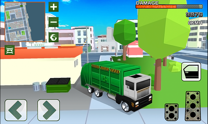 Screenshot 1 of Simulador de caminhão de lixo em blocos 1.4
