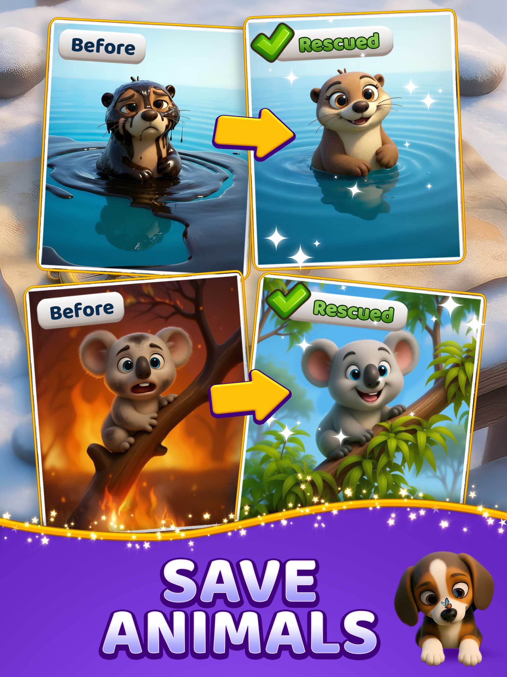 Animal Crush: Match‑3 Rescue Game Screenshot