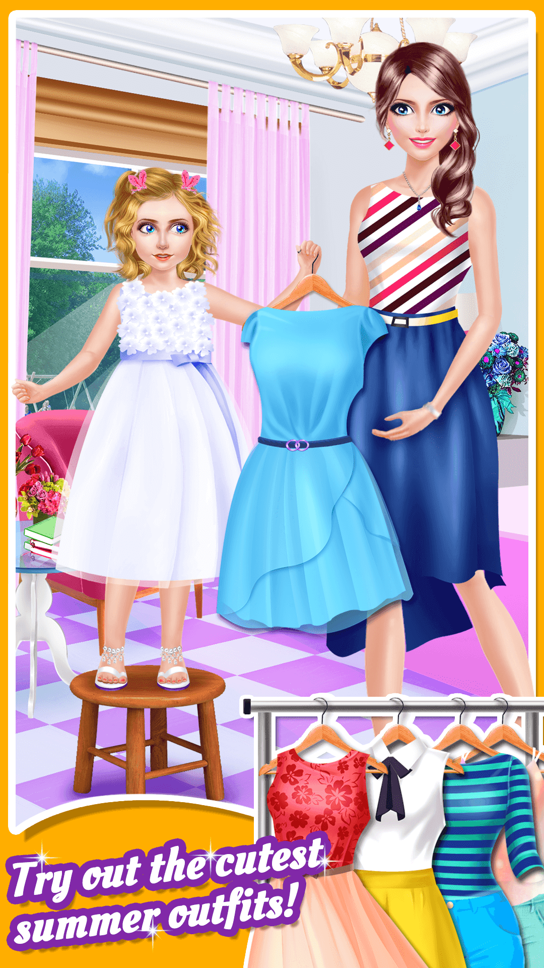 Mommy & Girl Family Fun Salon Game Screenshot