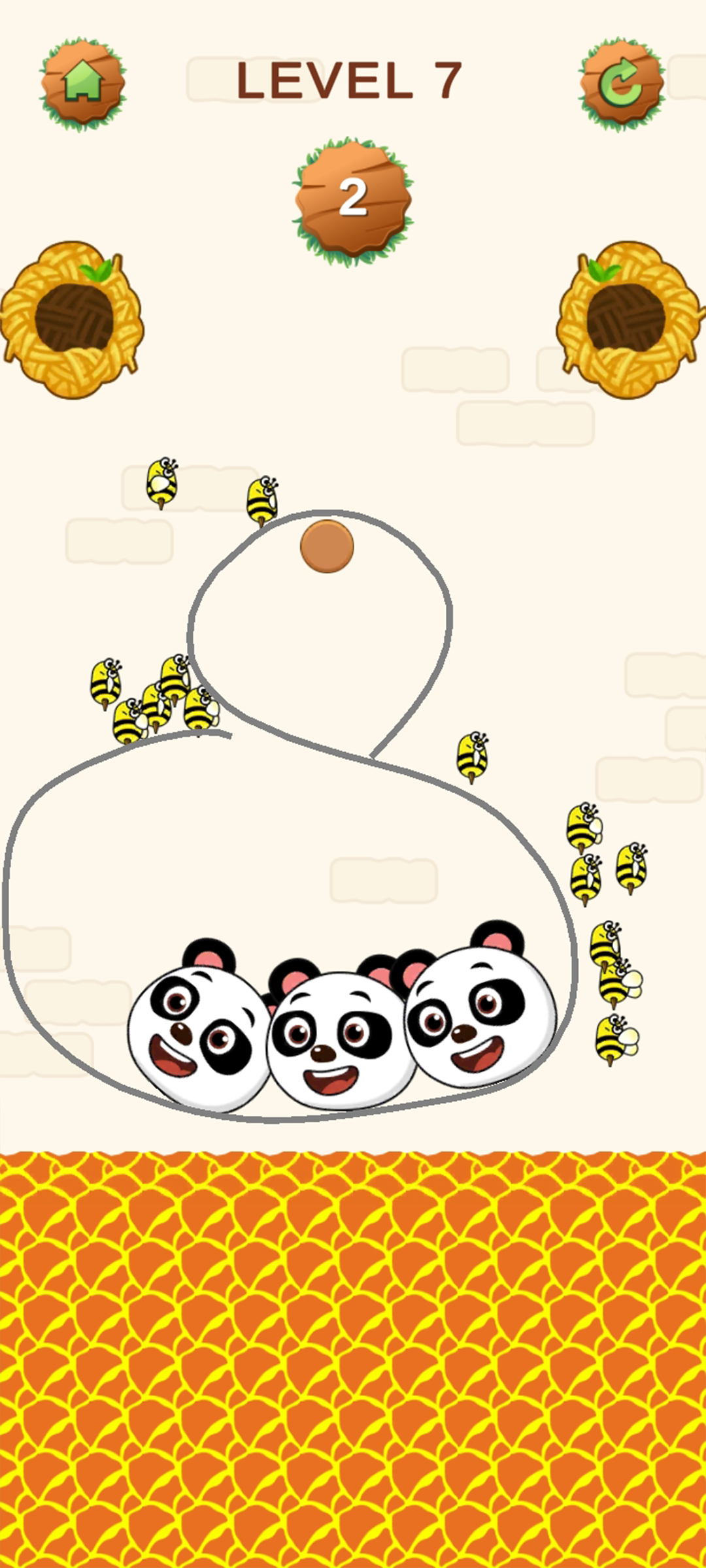 Panda Kawaii : Draw To Rescue Game Screenshot