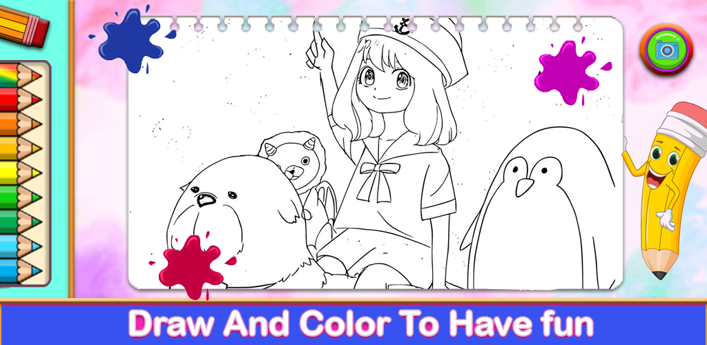 Spy x Family coloring book Game Screenshot