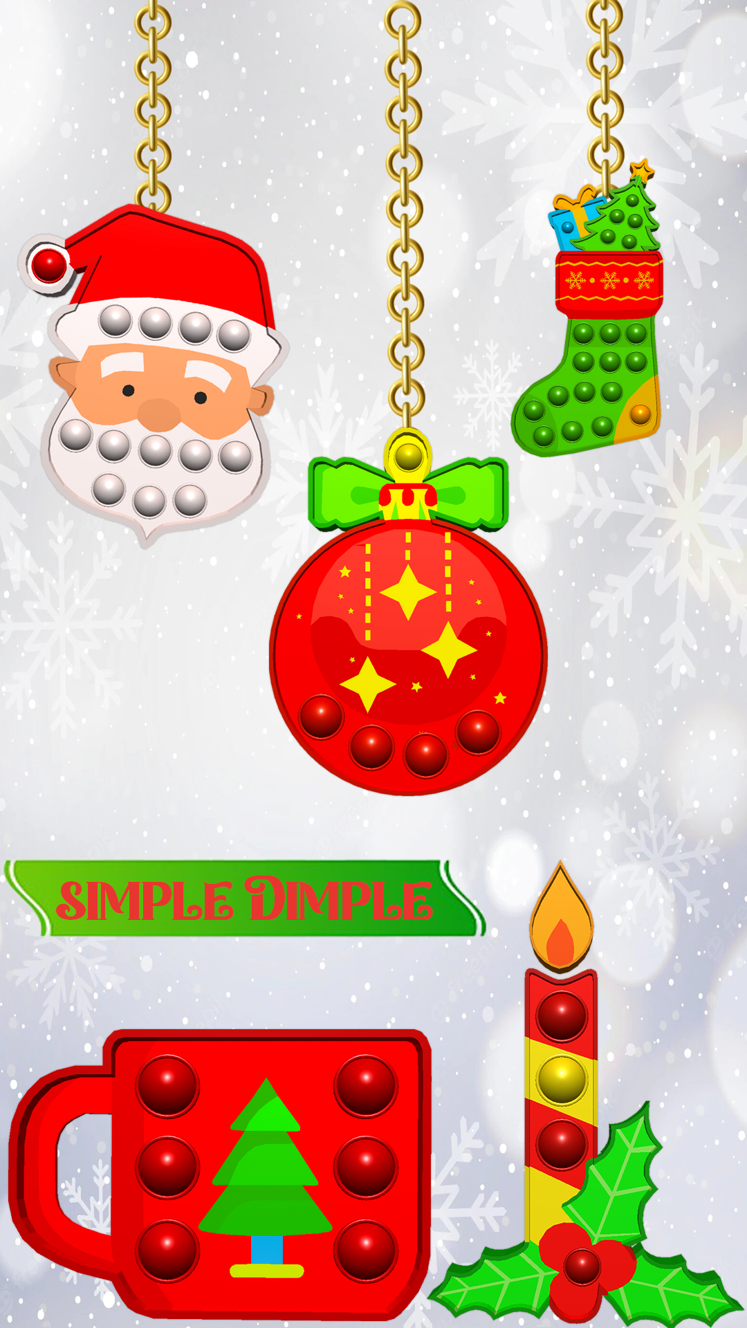 Скриншот игры ASMR Christmas Pop it 3D