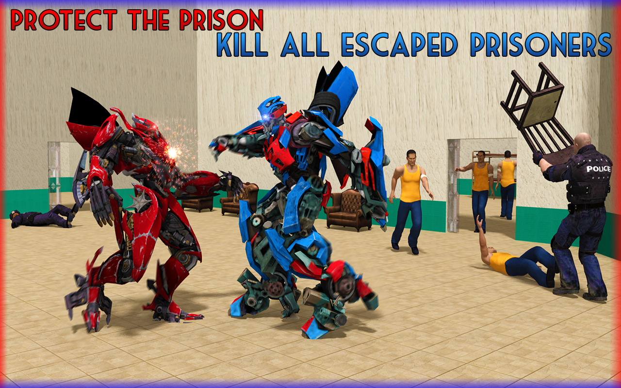 Screenshot 12 of Police Robot Transformation - Prison Escape 1.3.1