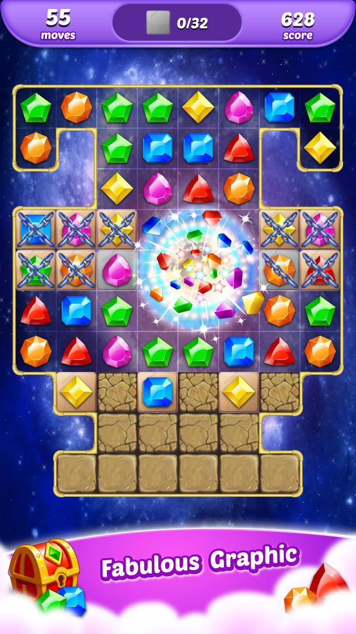 Jewel Matching Fun free Gems 遊戲截圖