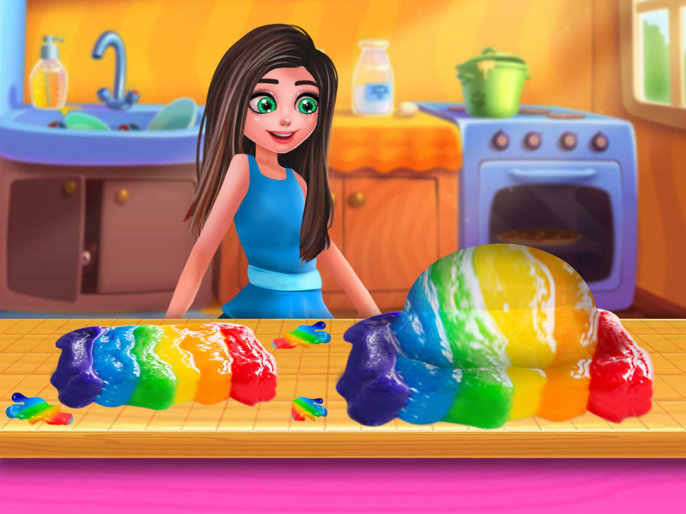 Glitter Six Gallon Slime Rainbow Squishy Game Screenshot