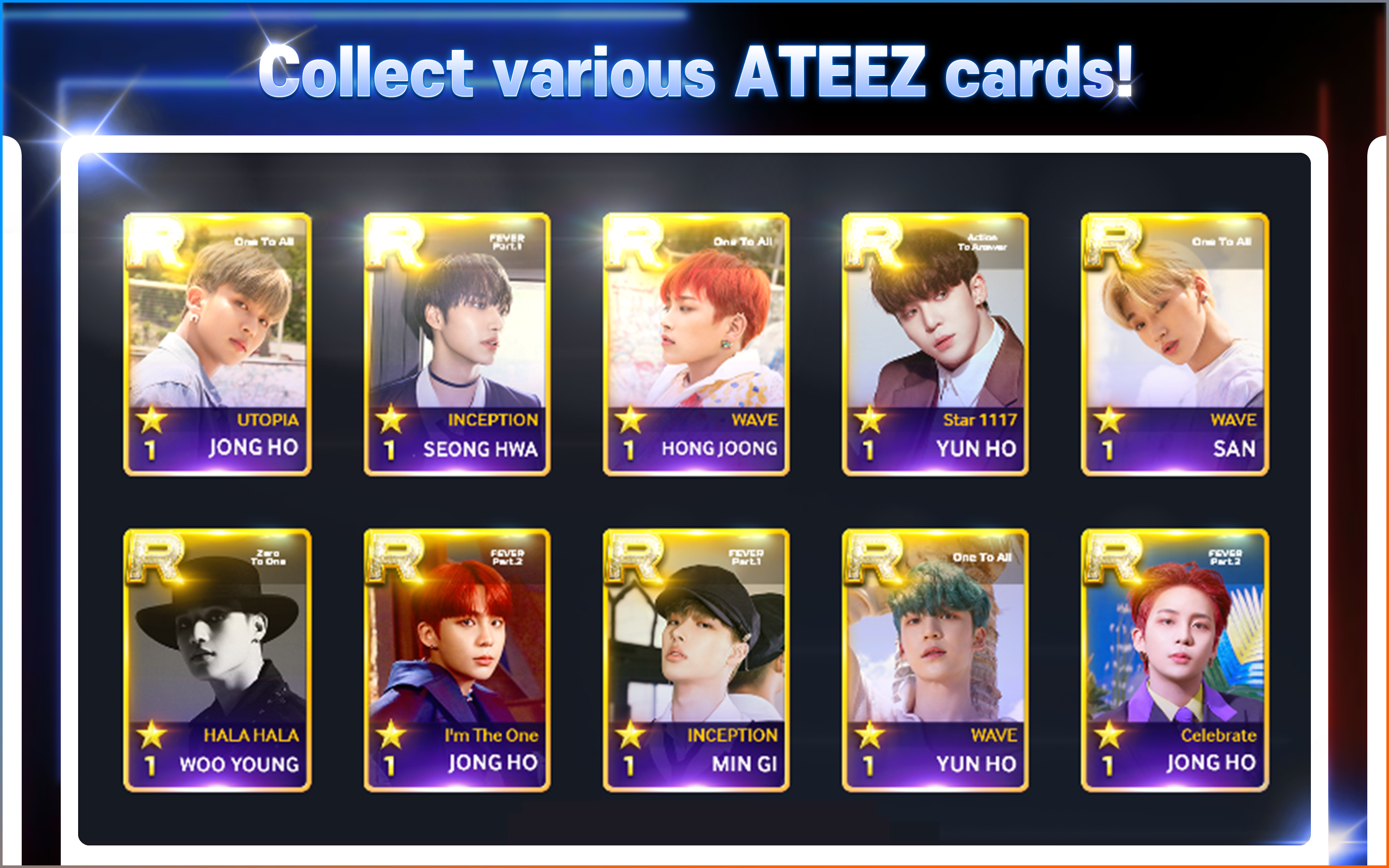 SUPERSTAR ATEEZ Game Screenshot