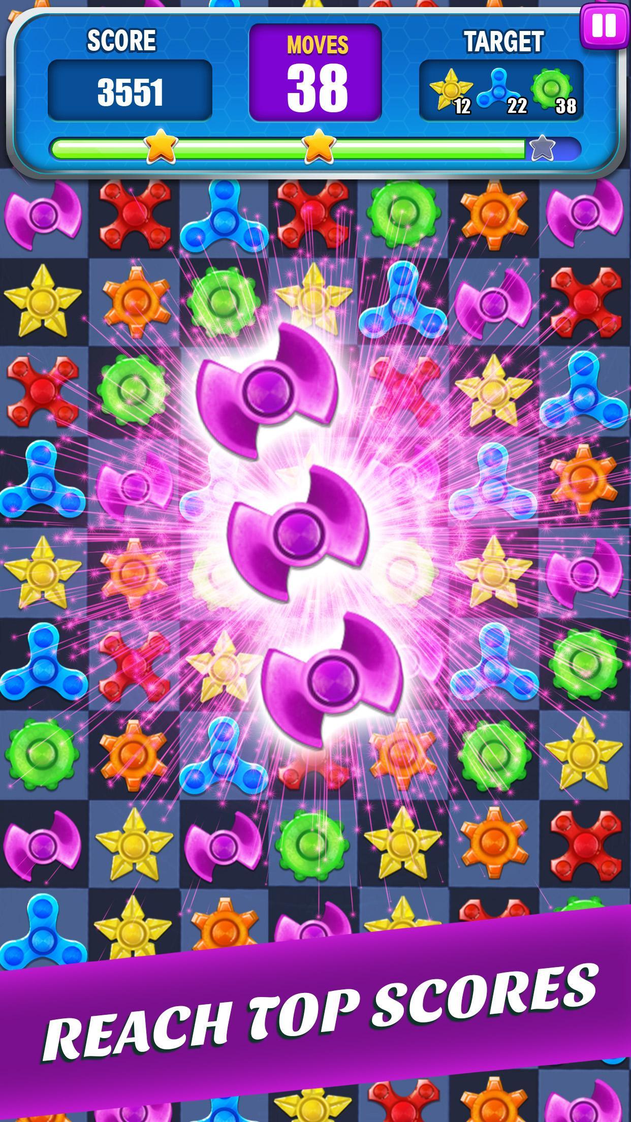 Spinner Smash - Fidget Match 3 Game Screenshot