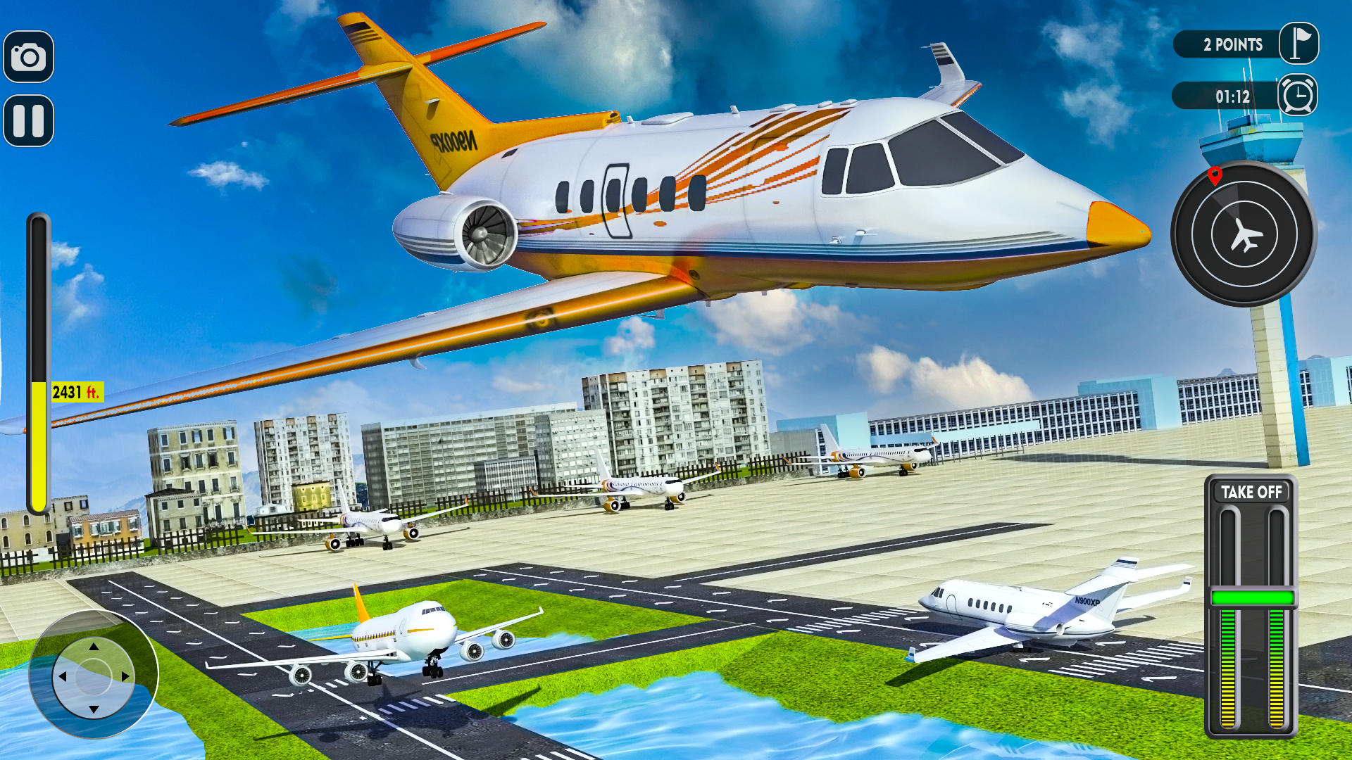 Real Flight Sim Airplane Games ภาพหน้าจอเกม