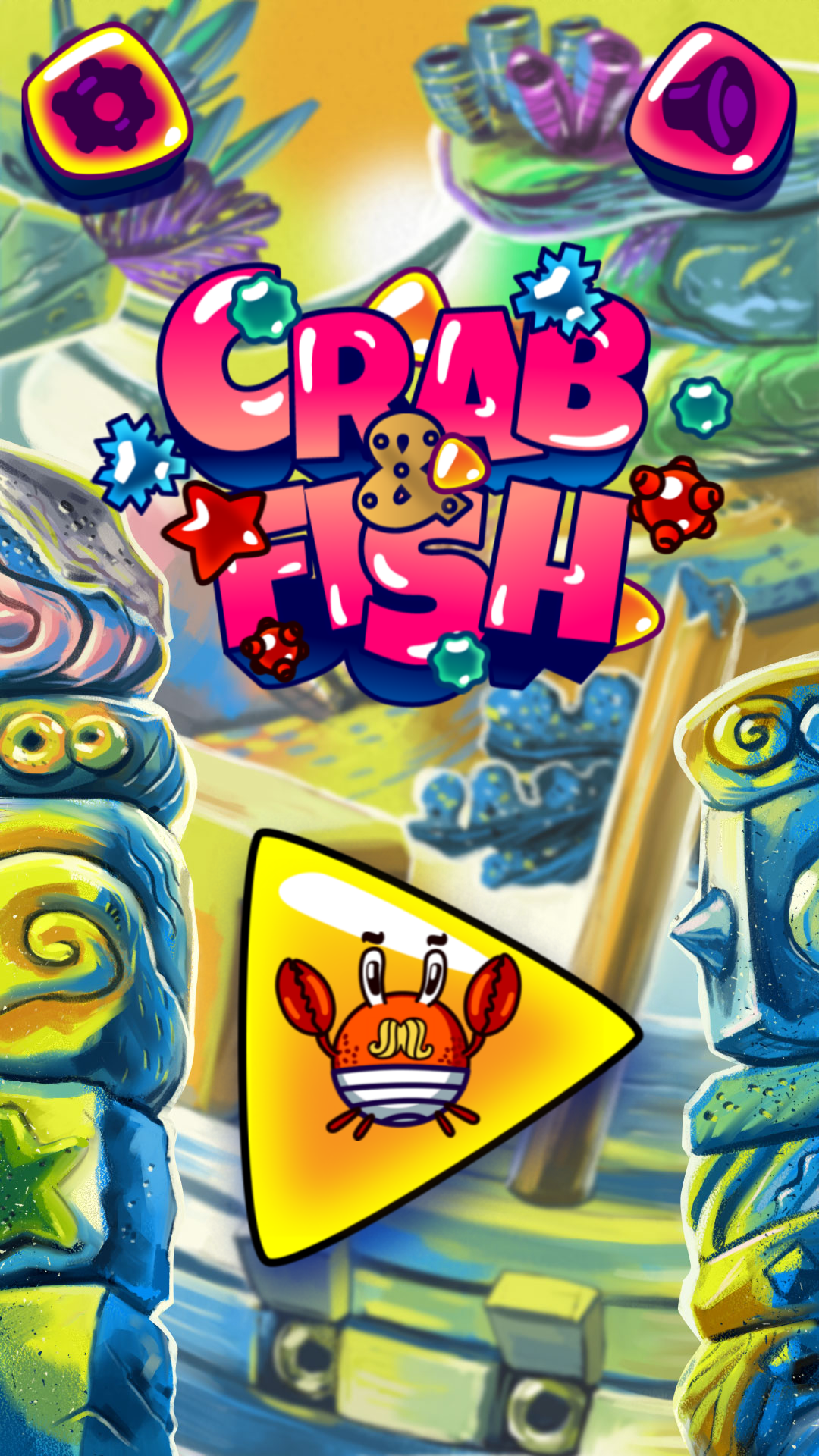 Screenshot 1 of Crabe et poisson : six coins dans le bloc des héros 1.0