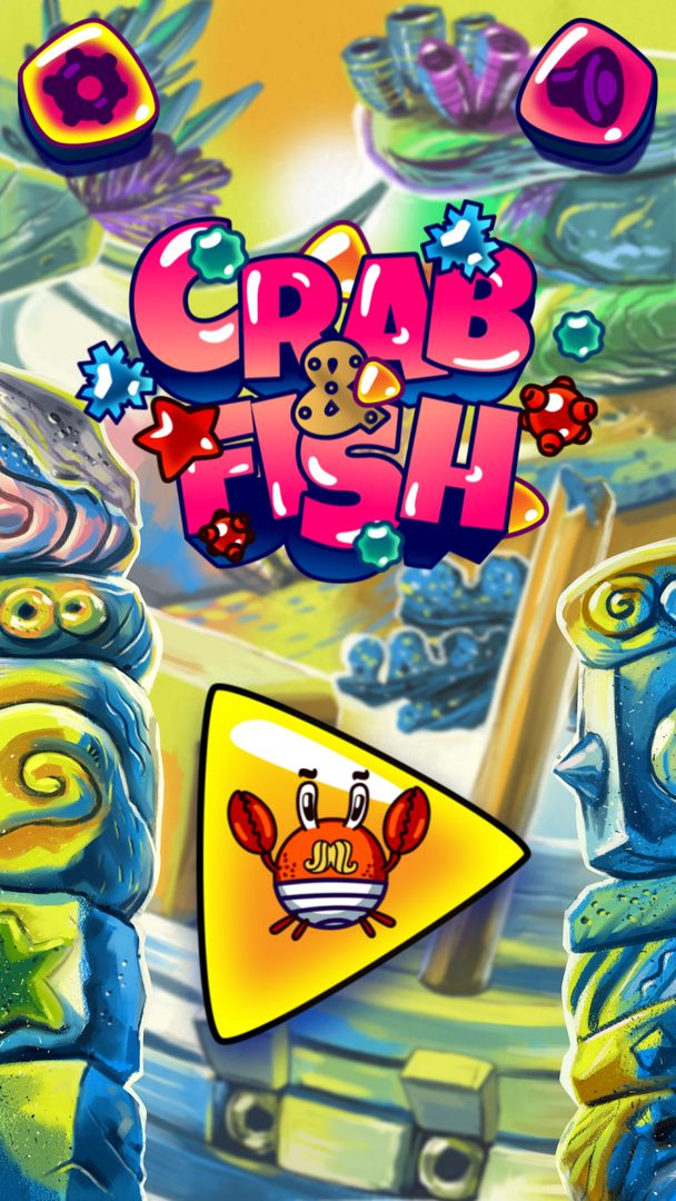 Crab and Fish: six corners in the hero's block 게임 스크린 샷