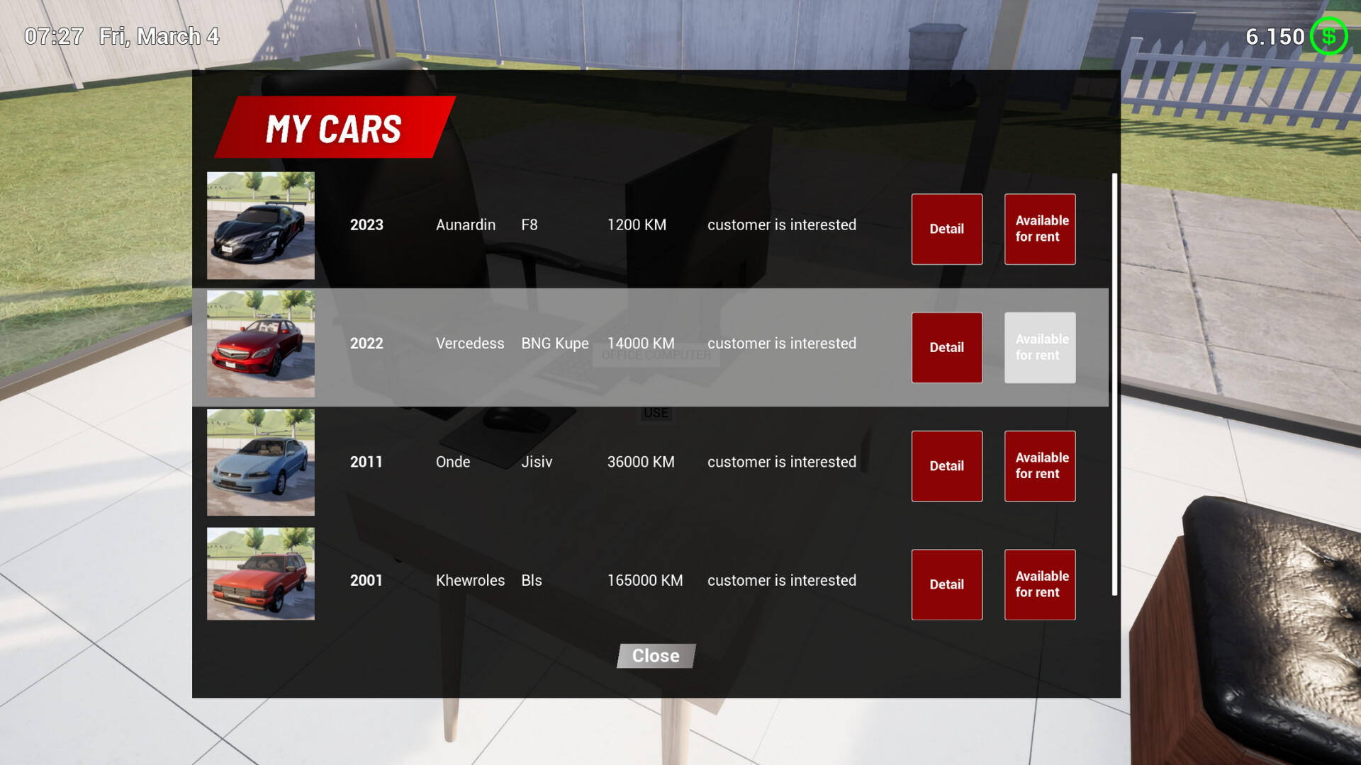Rent A Car Simulator 24 게임 스크린 샷