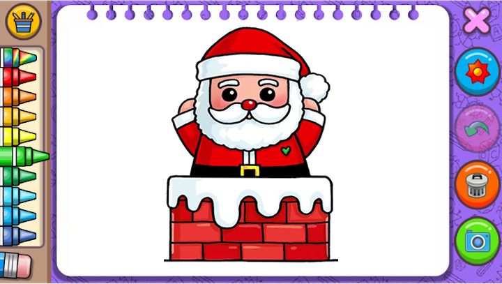 Cuplikan Layar Game Christmas Fun Draw & Coloring