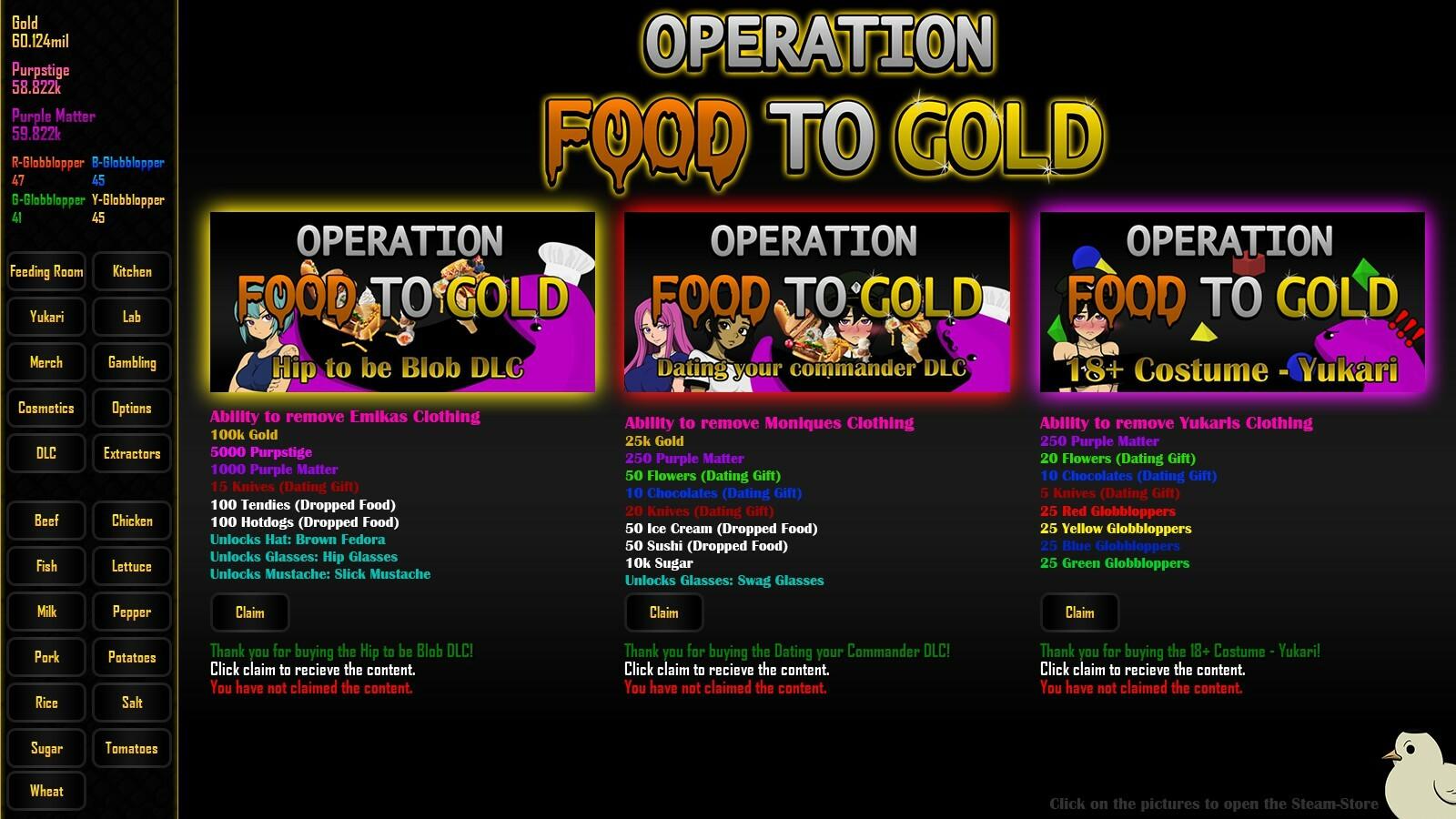 Operation Food to Gold遊戲截圖