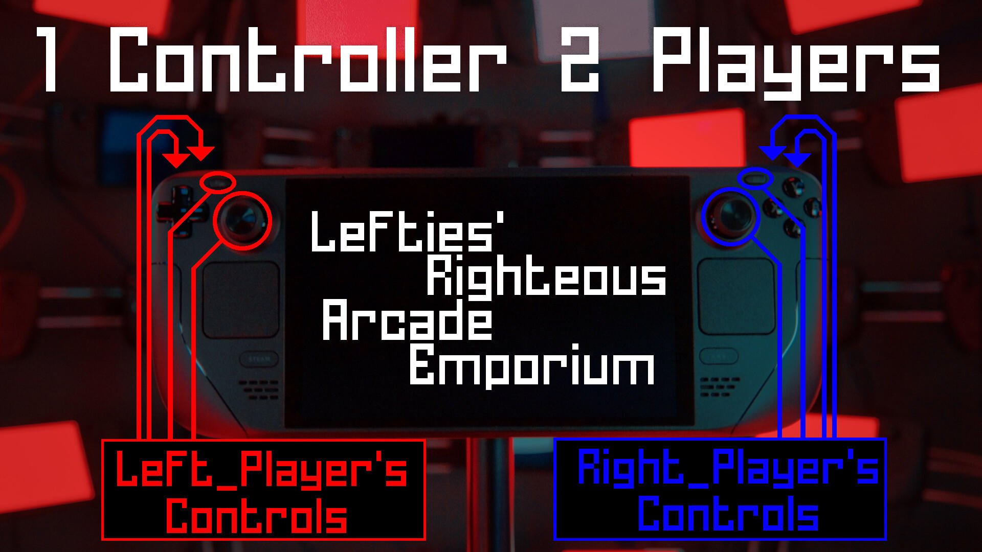 Screenshot of Lefties' Righteous Arcade Emporium