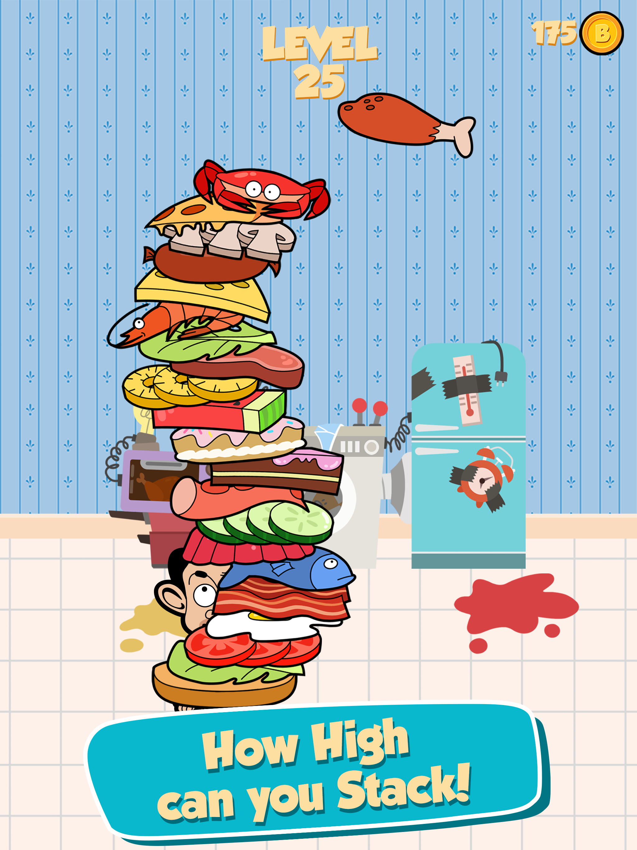 Mr Bean - Sandwich Stack Game Screenshot