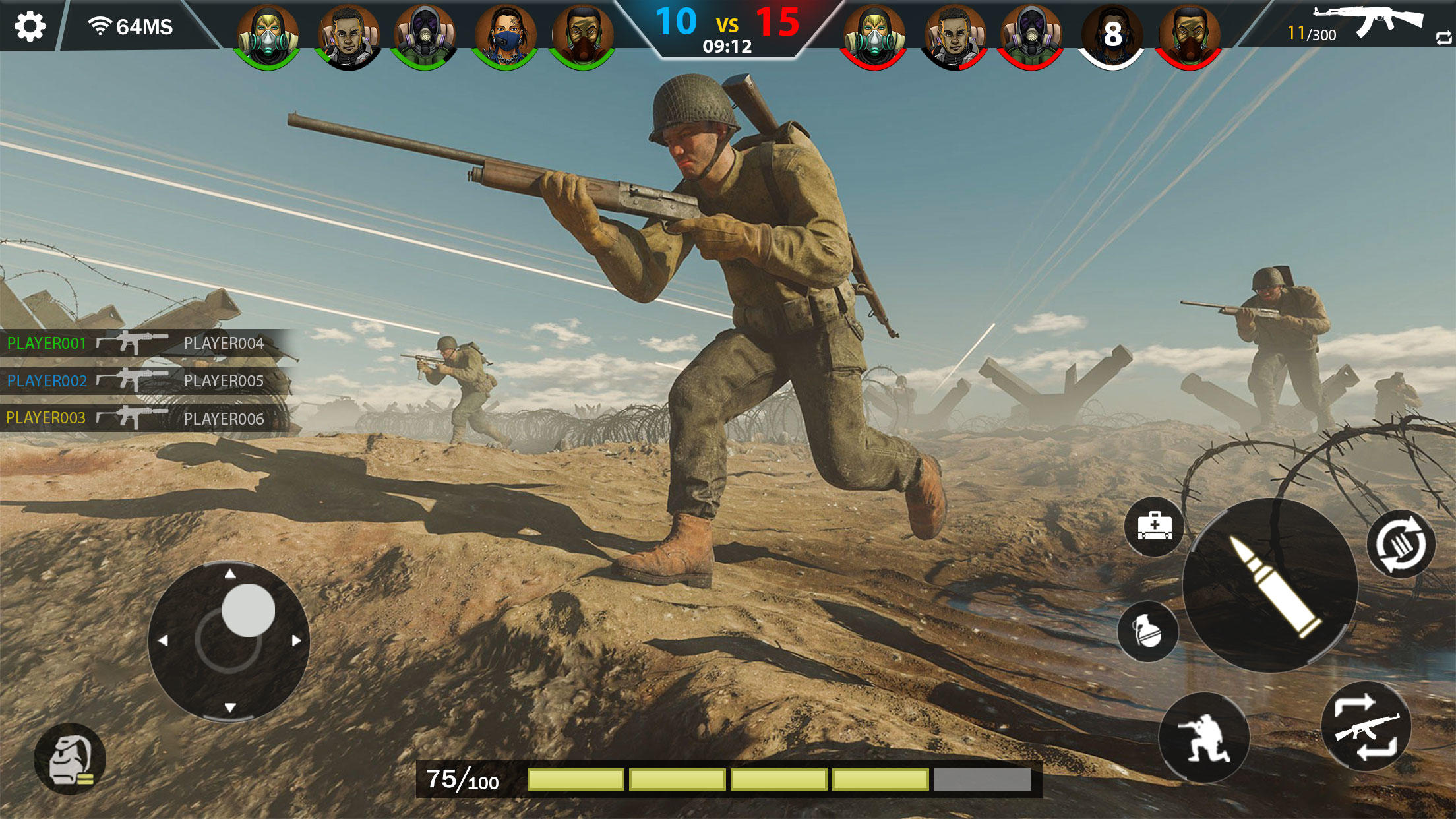 Screenshot 1 of สงครามโลกครั้งที่ 2 เกม: เกมยิง FPS หลายคน 1.3
