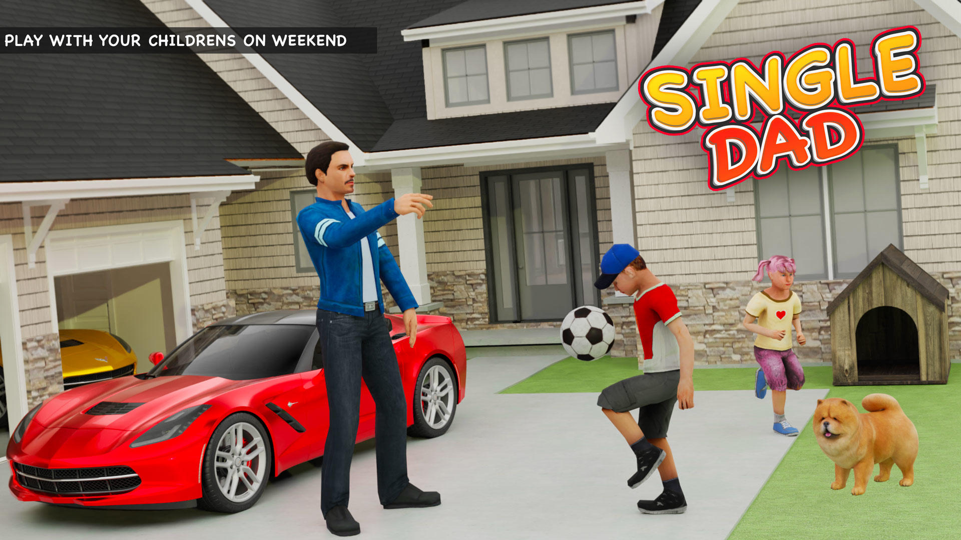 Virtual Single Dad Life Sim 3D Game Screenshot