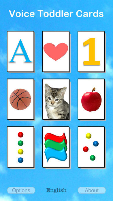 Screenshot of Voice Toddler Cards - the talking flashcards