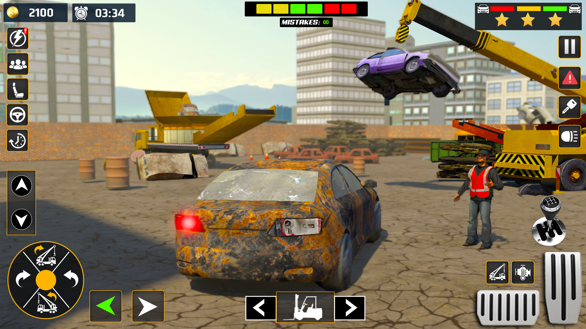 Ảnh chụp màn hình Car Crusher Excavator Games 3d