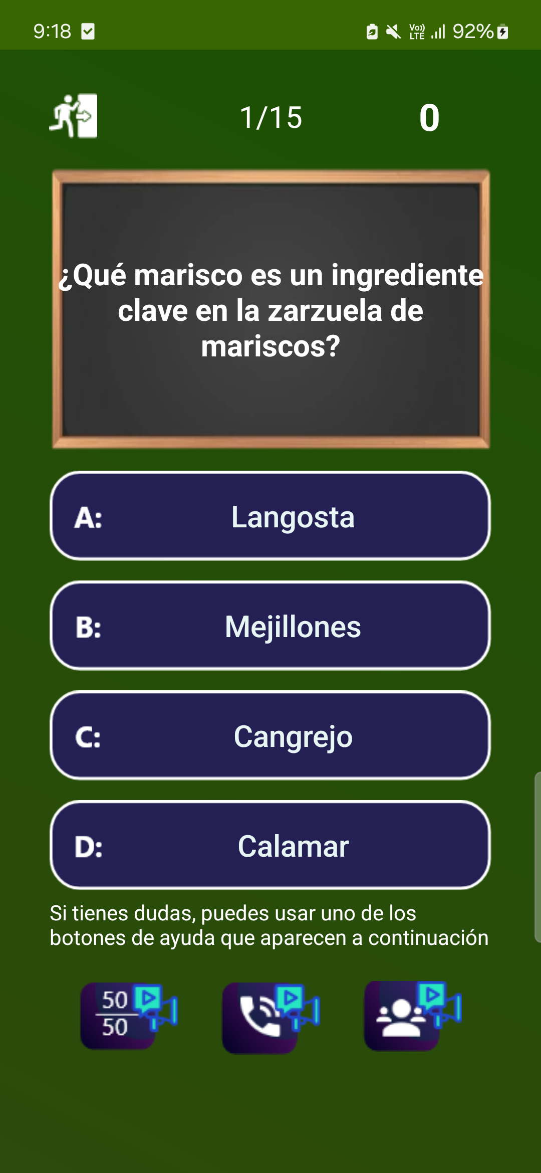 Скриншот игры Desafío Quiz España