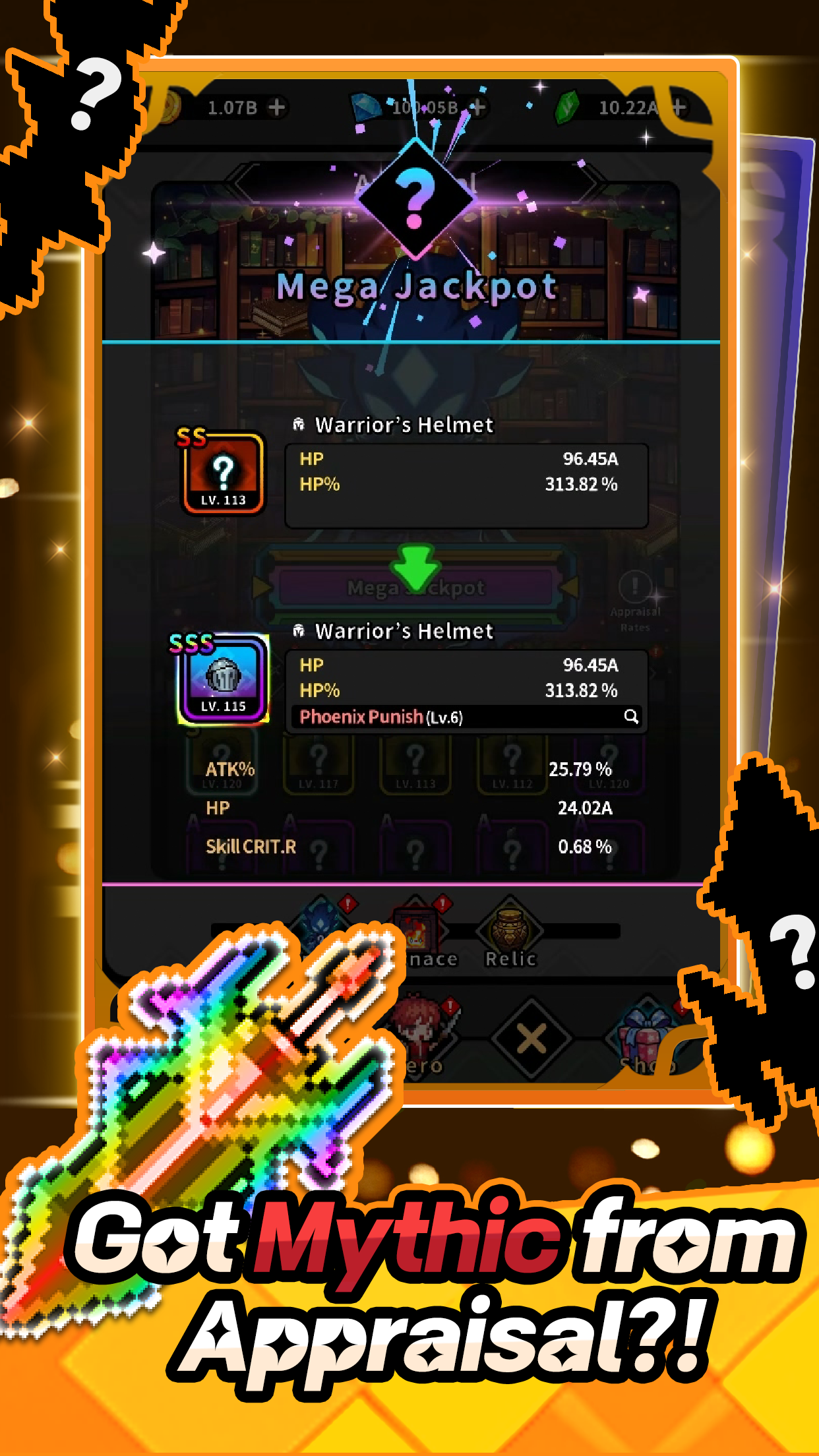 Captura de Tela do Jogo Hidden Heroes : AFK Idle RPG