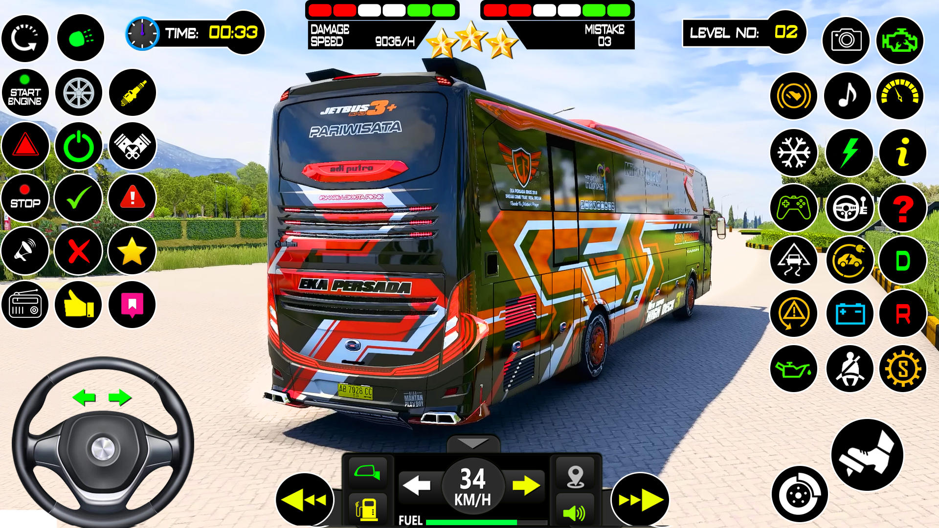 Captura de Tela do Jogo Uphill Bus Driving Game Sim 3d