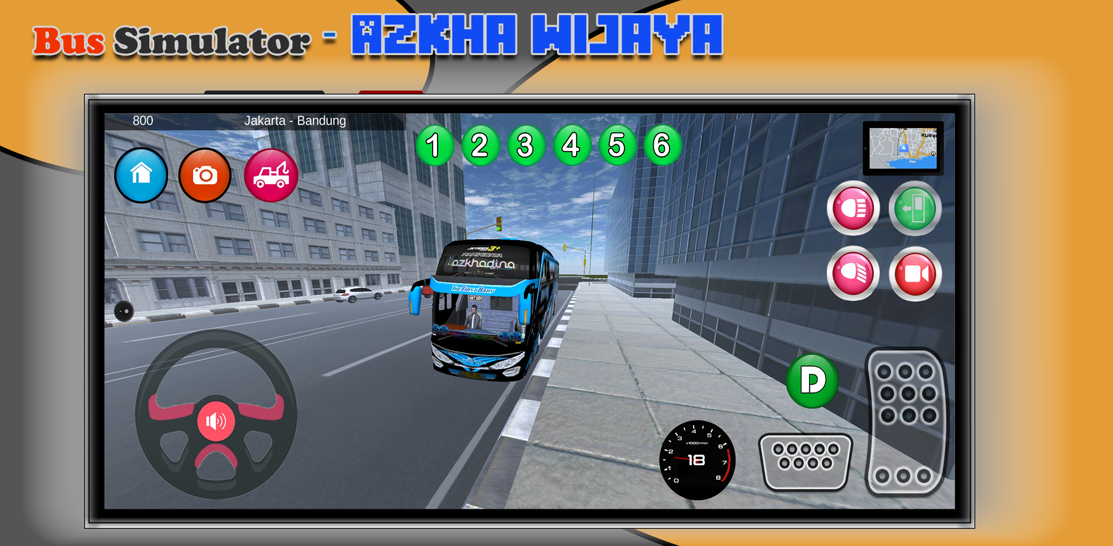 Cuplikan Layar Game Bus Telolet Azkha Wijaya